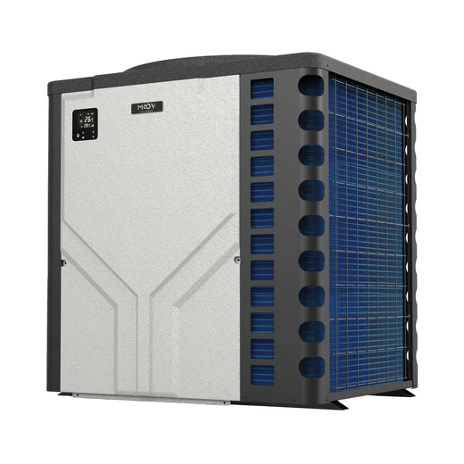 Thermopompe de piscine Moov Inverter MI1400, vue de trois quarts
