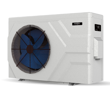 Thermopompe de piscine Moov Inverter à ventilateur latéral, boîtier blanc